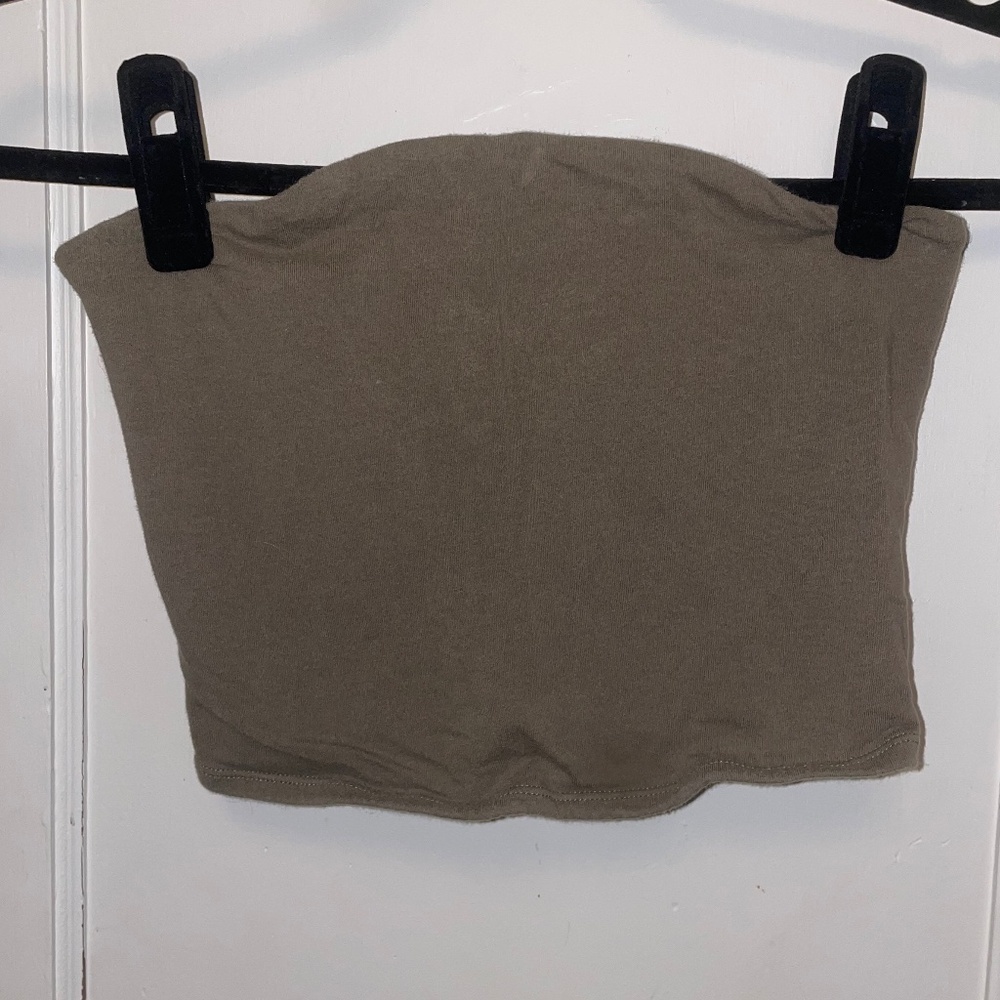 WOMENS GARAGE GREEN CROP-TOP